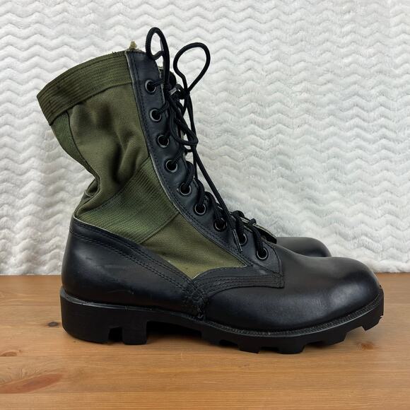 Vintage US ARMY Vietnam Era Style Ro-Search OD Jungle Combat Jump BOOTS SIZE 7.5 - Picture 2 of 14